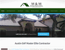 Tablet Screenshot of mmroofsidingaustin.com